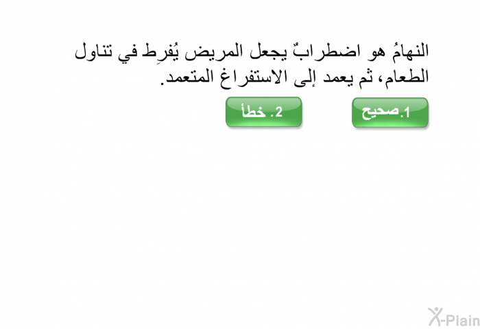 النهامُ هو اضطرابٌ يجعل المريض يُفرِط في تناول الطعام، ثم يعمد إلى الاستفراغ المتعمد.