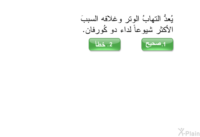 يُعدُّ التهابُ الوتر وغلافه السببَ الأكثر شيوعاً لداء دو كُورفان.