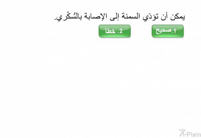 يمكن أن تؤدّي السمنة إلى الإصابة بالسُّكَّري.