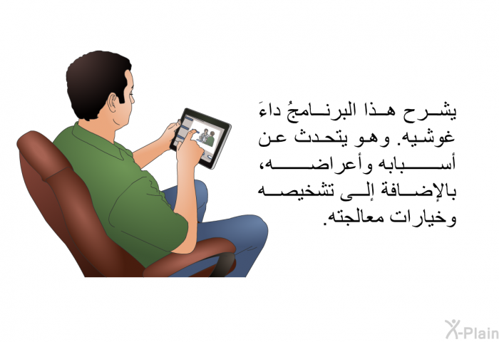 تشرح هذه المعلومات الصحية داءَ غوشيه. وهي تتحدث عن أسبابه وأعراضه، بالإضافة إلى تشخيصه وخيارات معالجته.