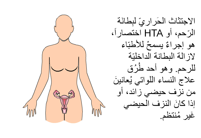 الاجتثاث الحَراريّ لبِطانَة الرّحم، أو HTA اختصاراً، هو إجراءٌ يسمحُ للأطبّاء لازالة البطانة الداخليّة للرحم. وهو أحد طُرُق علاج النساء اللواتي يُعانينَ من نزف حيضي زائد، أو إذا كانَ النزف الحيضي غَير مُنتظم.
