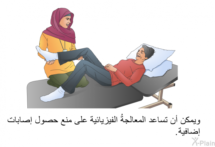 ويمكن أن تساعد المعالجةُ الفيزيائية على منع حصول إصابات إضافية.