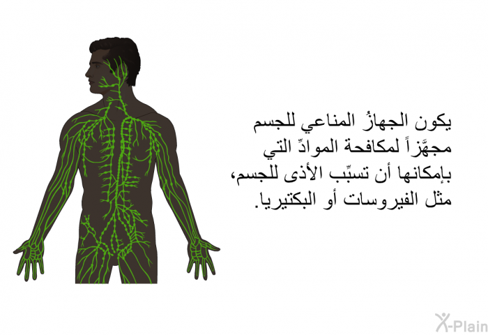 يكون الجهازُ المناعي للجسم مجهَّزاً لمكافحة الموادِّ التي بإمكانها أن تسبِّب الأذى للجسم، مثل الفيروسات أو البكتيريا.