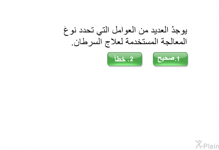 يوجدُ العديد من العوامل التي تحدد نوعَ المعالجة المستخدمة لعلاج السرطان.