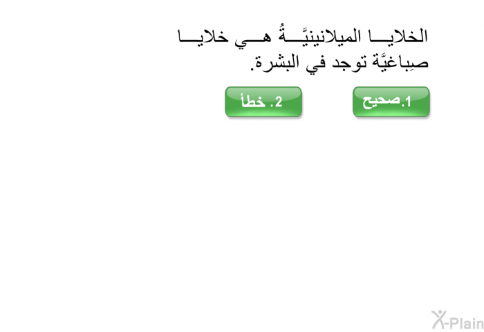 الخلايا الميلانينيَّةُ هي خلايا صِباغيَّة توجد في البشرة.