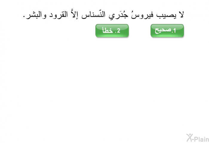 لا يصيب فيروسُ جُدَري النّسناس إلاَّ القرود والبشر.