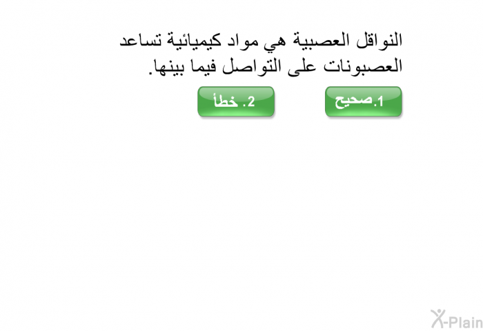 النواقل العصبية هي مواد كيميائية تساعد العصبونات على التواصل فيما بينها.