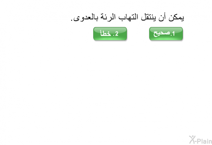 يمكن أن ينتقل التهاب الرئة بالعدوى<B>. </B>