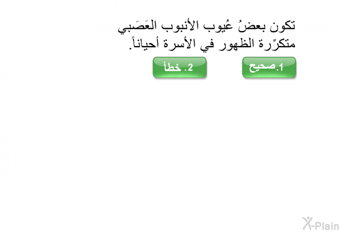 تكون بعضُ عُيوب الأنبوب العَصَبي متكرِّرة الظهور في الأسرة أحياناً.