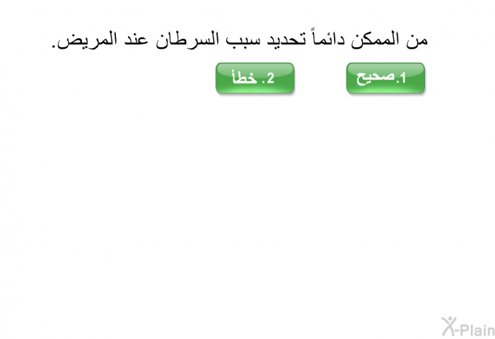 من الممكن دائماً تحديد سبب السرطان عند المريض.