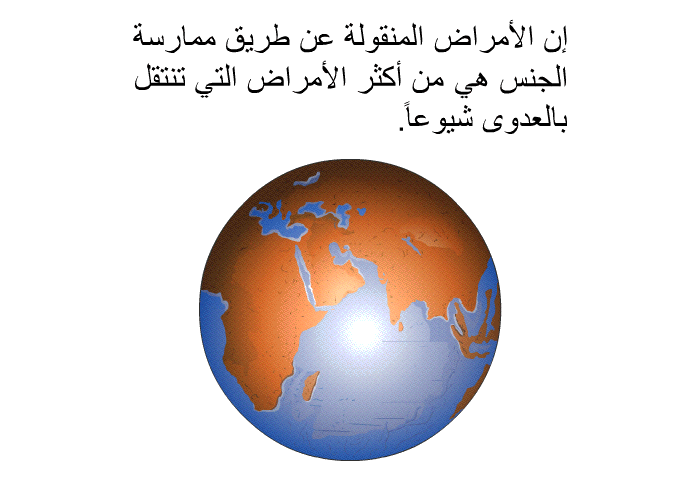 إن الأمراض المنقولة عن طريق ممارسة الجنس هي من أكثر الأمراض التي تنتقل بالعدوى شيوعاً.