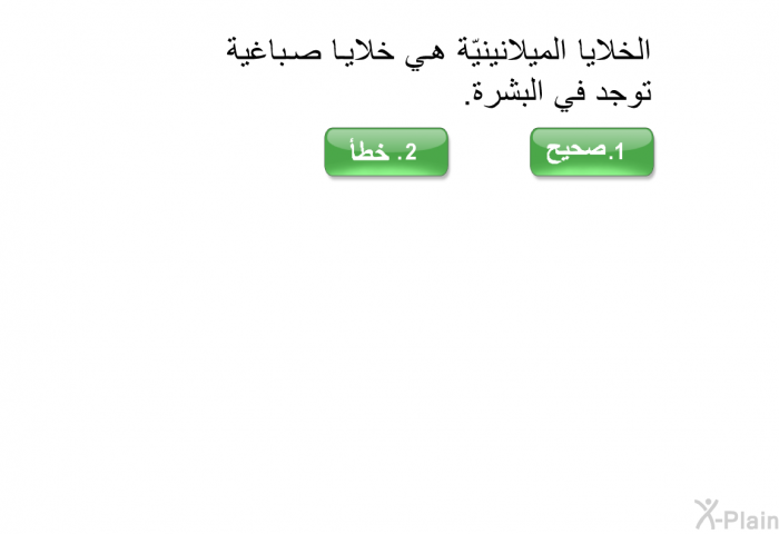 الخلايا الميلانينيّة هي خلايا صباغية توجد في البشرة.