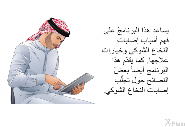 تساعد هذه المعلومات الصحية على فهم أسباب إصابات النخاع الشوكي وخيارات علاجها. كما تقدِّم هذه المعلومات الصحية أيضاً بعضَ النصائح حول تجنُّب إصابات النخاع الشوكي.