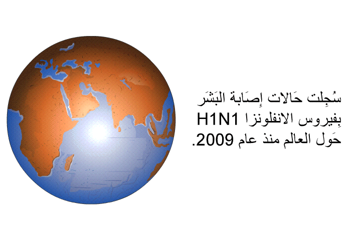 سُجِلت حَالات إِصَابة البَشَر بِفيروس الانفلونزا H1N1 حَول العالم منذ عام 2009.