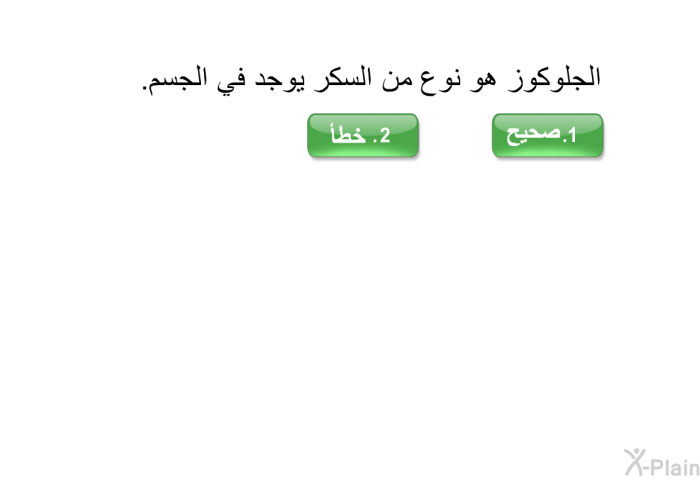 الجلوكوز هو نوع من السكر يوجد في الجسم.