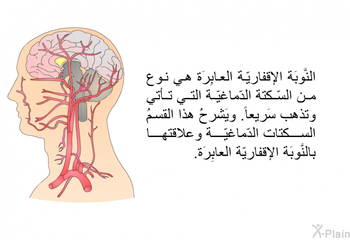 النَّوبَة الإقفاريّة العابِرَة هي نوع من السّكتة الدّماغيّة التي تأتي وتذهب سَريعاً. ويَشرحُ هذا القسمُ السكتات الدّماغيّة وعلاقتها بالنَّوبَة الإقفاريّة العابِرَة.