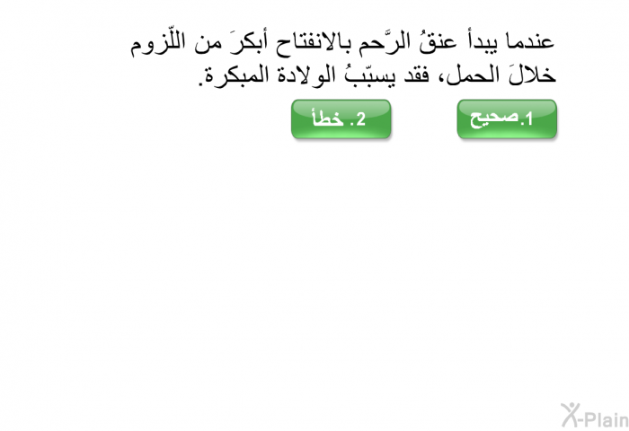 عندما يبدأ عنقُ الرَّحم بالانفتاح أبكرَ من اللّزوم خلالَ الحمل، فقد يسبّبُ الولادة المبكرة.