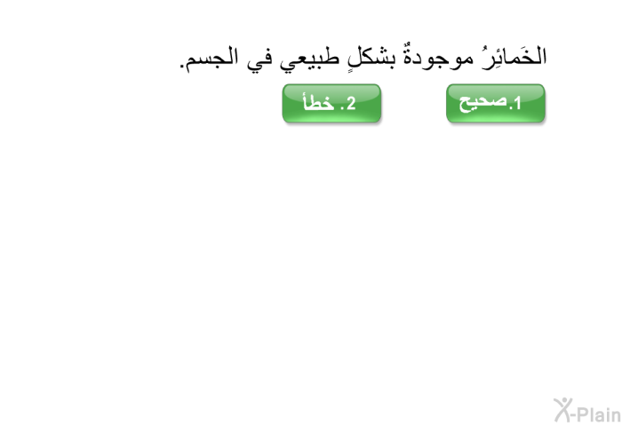 الخَمائِرُ موجودةٌ بشكلٍ طبيعي في الجسم.