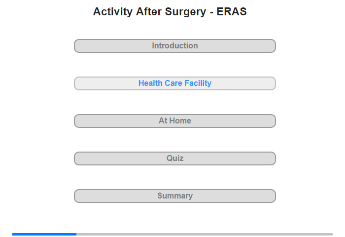 Activity After Surgery – In The Health Care Facility