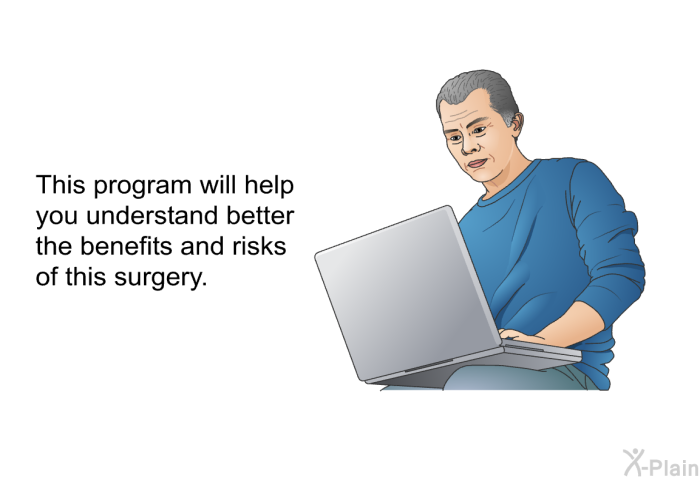 This health information will help you understand better the benefits and risks of this surgery.