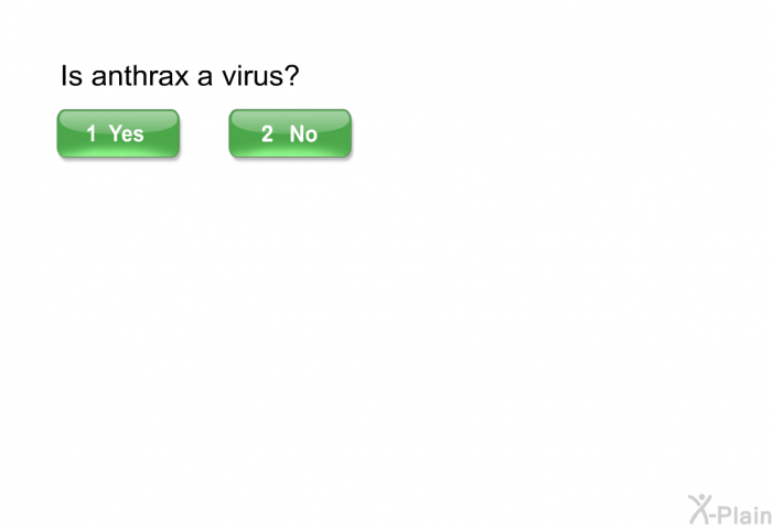 Is anthrax a virus?