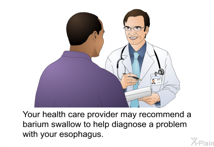 Your health care provider may recommend a barium swallow to help diagnose a problem with your esophagus.