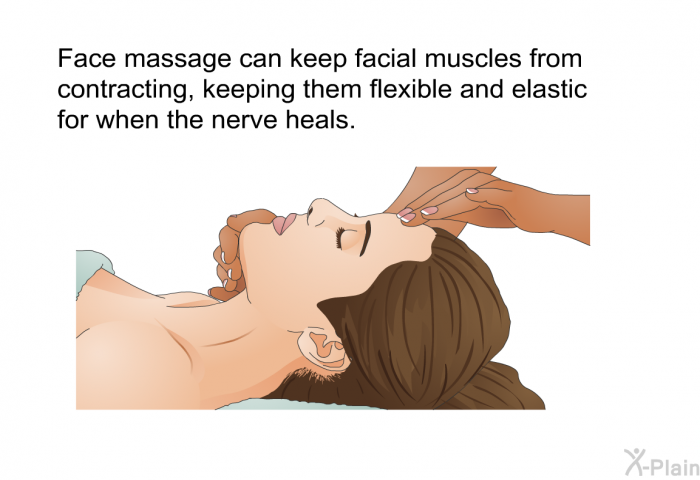 Face massage can keep facial muscles from contracting, keeping them flexible and elastic for when the nerve heals.