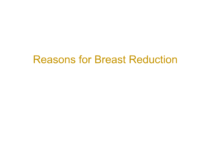 Reasons for Breast Reduction