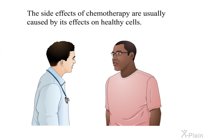 The side effects of chemotherapy are usually caused by its effects on healthy cells.