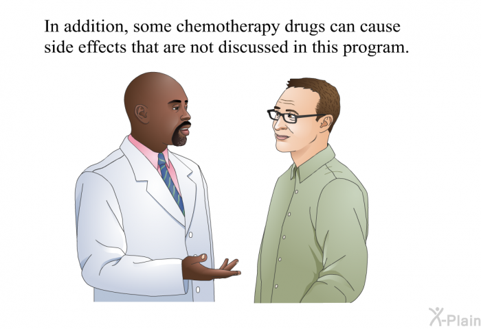 In addition, some chemotherapy drugs can cause side effects that are not discussed in this health information.