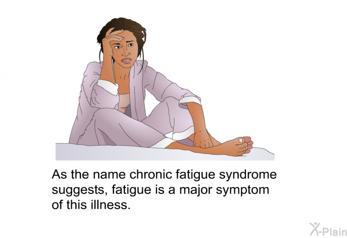 As the name chronic fatigue syndrome suggests, fatigue is a major symptom of this illness.