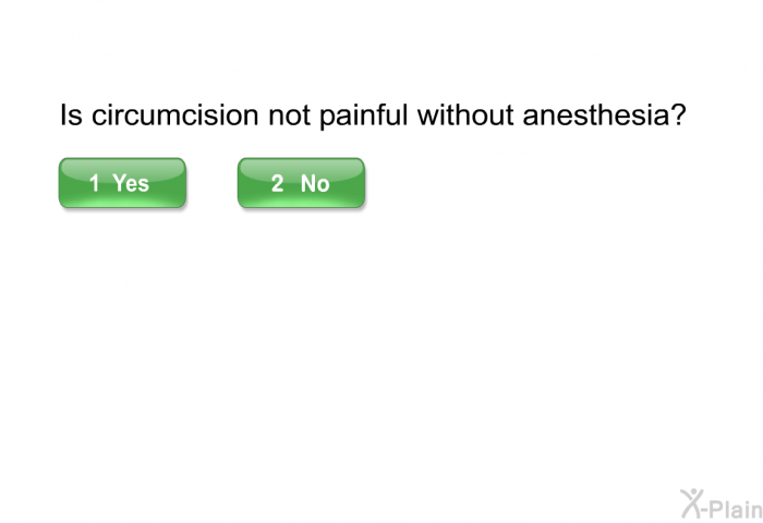Is circumcision not painful without anesthesia?
