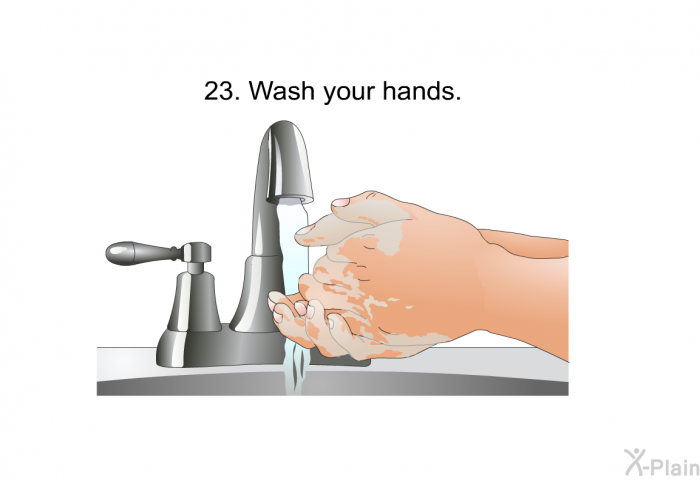 <OL START=23> Wash your hands.