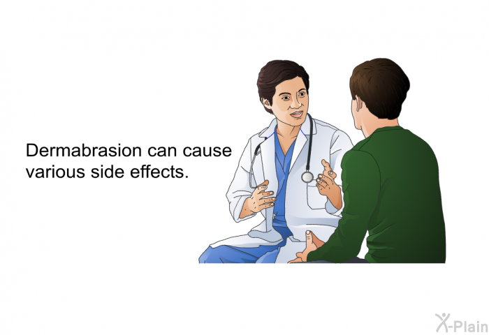 Dermabrasion can cause various side effects.