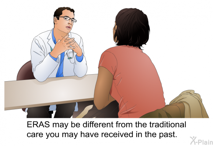 ERAS may be different from the traditional care you may have received in the past.