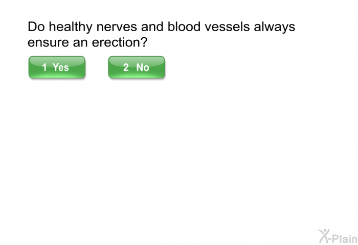 Do healthy nerves and blood vessels always ensure an erection?