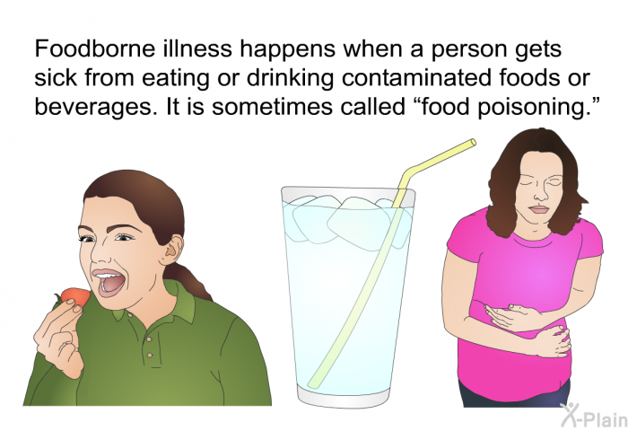 Foodborne illness happens when a person gets sick from eating or drinking contaminated foods or beverages. It is sometimes called “food poisoning.”