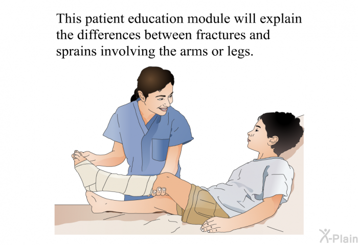 This health information will explain the differences between fractures and sprains involving the arms or legs.