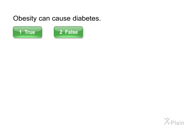 Obesity can cause diabetes.