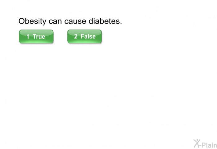 Obesity can cause diabetes.