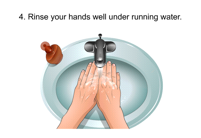 Rinse your hands well under running water.