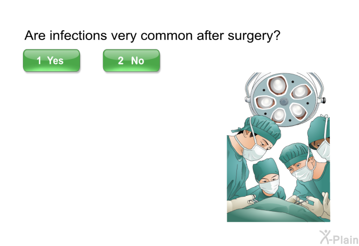 Are infections very common after surgery?