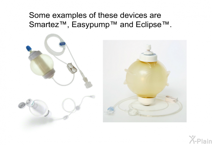 Some examples of these devices are Smartez™,<B> </B>Easypump™<B> </B>and Eclipse™.