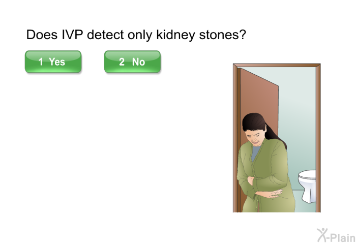 Does IVP detect only kidney stones?