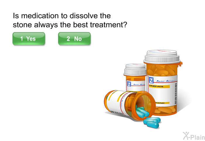 Is medication to dissolve the stone always the best treatment?
