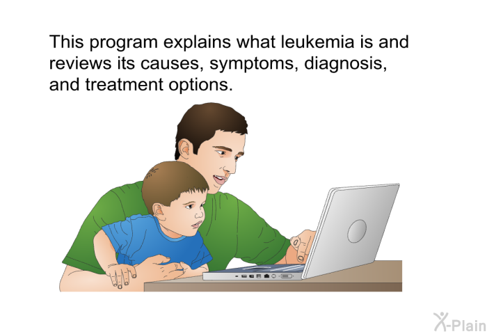 This health information explains what leukemia is and reviews its causes, symptoms, diagnosis and treatment options.