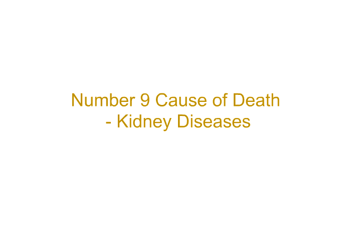 Number 9 Cause of Death - Kidney Diseases