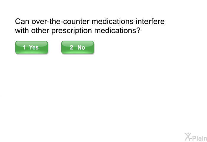 Can over-the-counter medications interfere with other prescription medications?