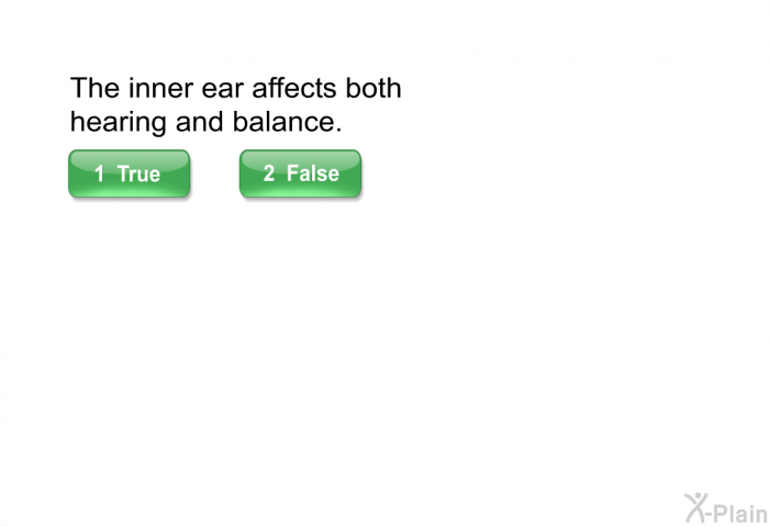 The inner ear affects both hearing and balance.
