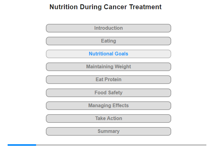 Nutritional Goals During Cancer Treatment